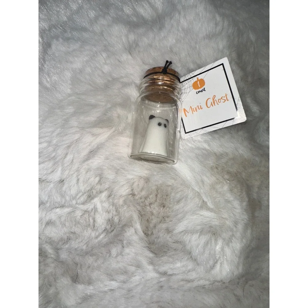 Target Halloween Mini Ghosts in Jars with Gothic Display Shelf